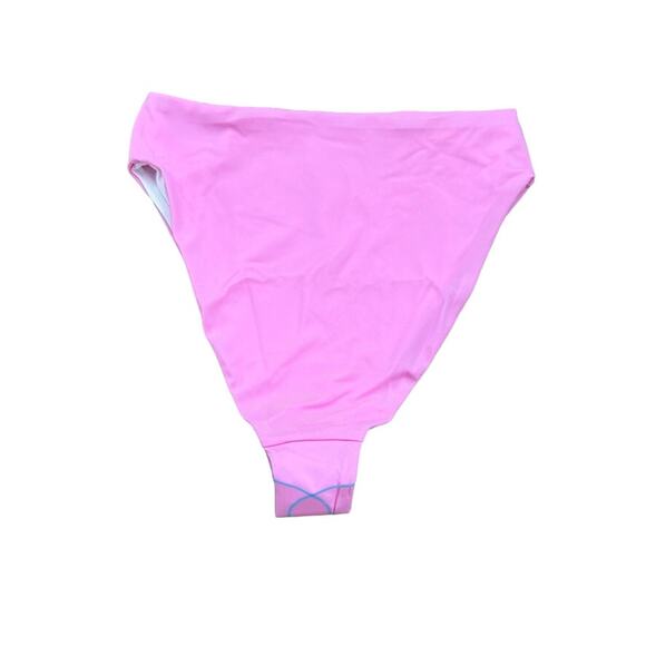 NWOT ASOS High-Leg High-Waist Bikini Bottom Bright Pink Mix & Match Sz 6 - Picture 5 of 8